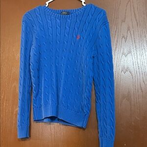 Polo by Ralph Lauren Women's Vibrant Blue Cable Knit Sweater